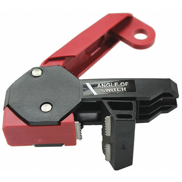 Circuit Breaker Lockout, Red/Blk, 1-3/4