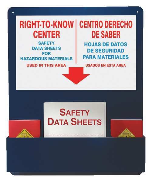 Right-To-Know Center, Bilingual, 30 in. H