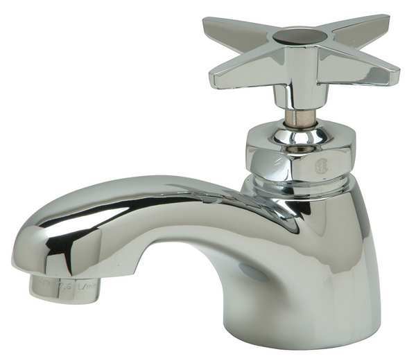 Manual Single Hole Mount, 1 Hole Low Arc Bathroom Faucet, Polished chrome