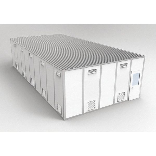 4-Wall Cleanroom Modular In-Plant Office, 10 ft 1 3/4 in H, 40 ft 4 1/2 in W, 20 ft 4 1/2 in D