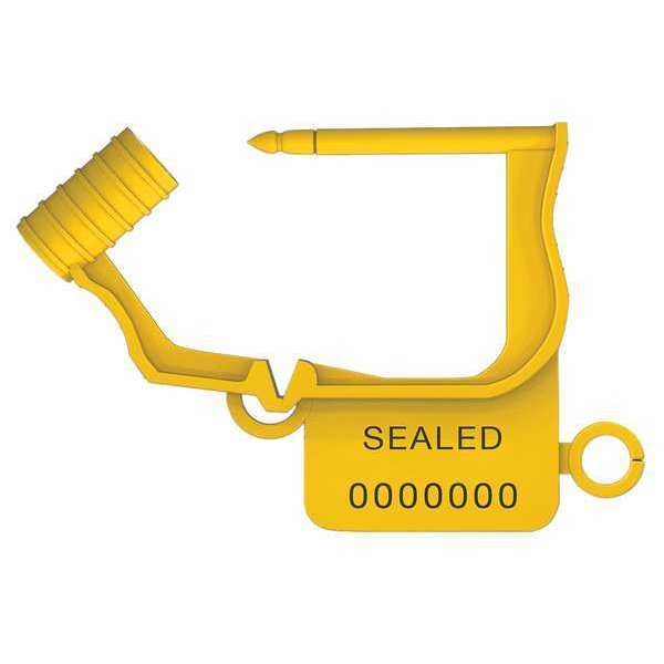 Padlock Seals, Yellow, Plastic, PK50