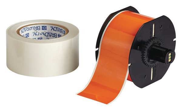 Label Tape Cartridge, Orange, 2-1/4 in.W