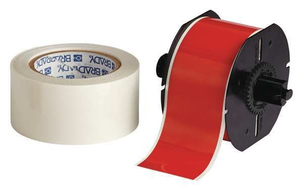 Label Tape Cartridge, Red, 2-1/4 in.W