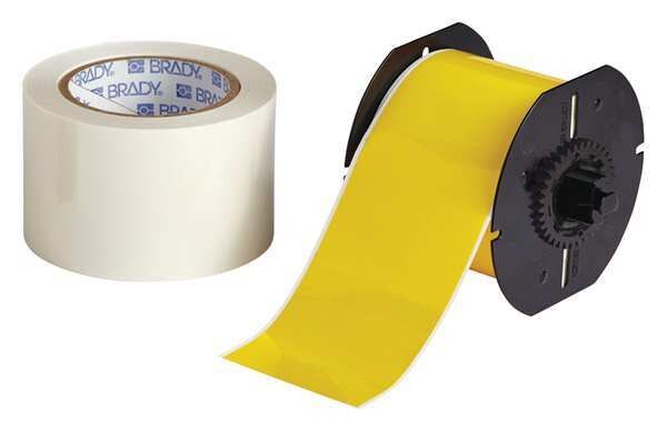 Label Tape Cartridge, Yellow, 3 in.W