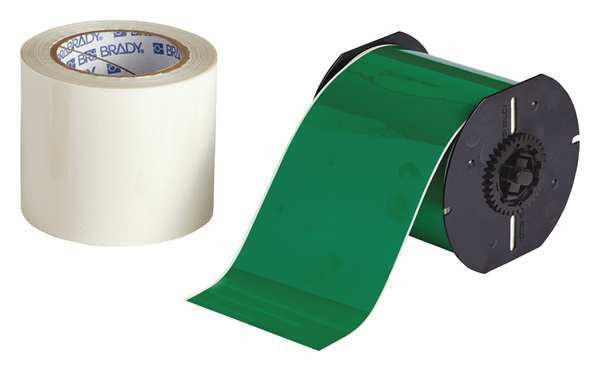 Label Tape Cartridge, Green, 4 in.W