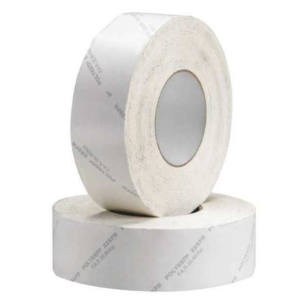 Fire Retardant Duct Tape, White, 3 in. W