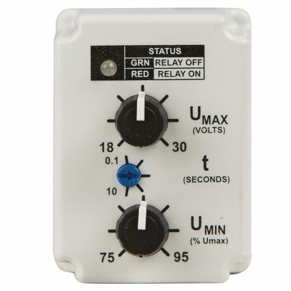 Voltage Monitor Relay, 12VDC, Plug-In