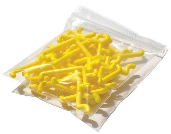Locking Pegboard Hooks, 2in.L, Plastc, PK25