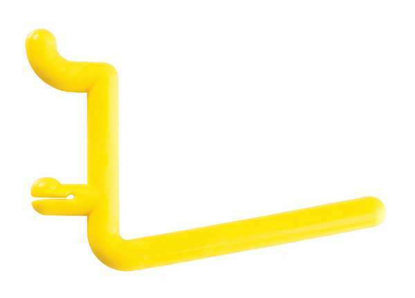 Locking Pegboard Hooks, 2in.L, Plastic, PK8