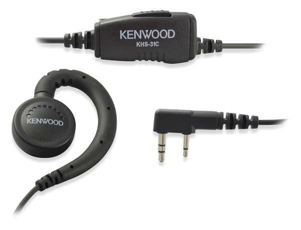Ear Loop Earpiece, Plstc/Metal, 38inL Cord