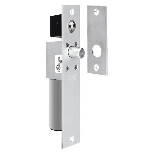 Mortise Bolt Lock, Failsecure, 8 in. D