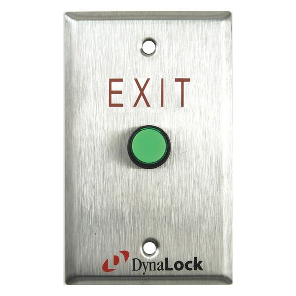 Push to Exit Button, SS, Green