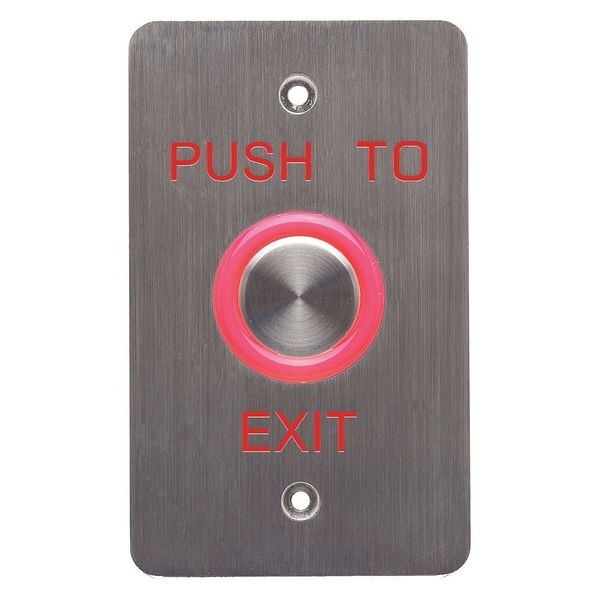 Push to Exit Button, SS, Green/Red