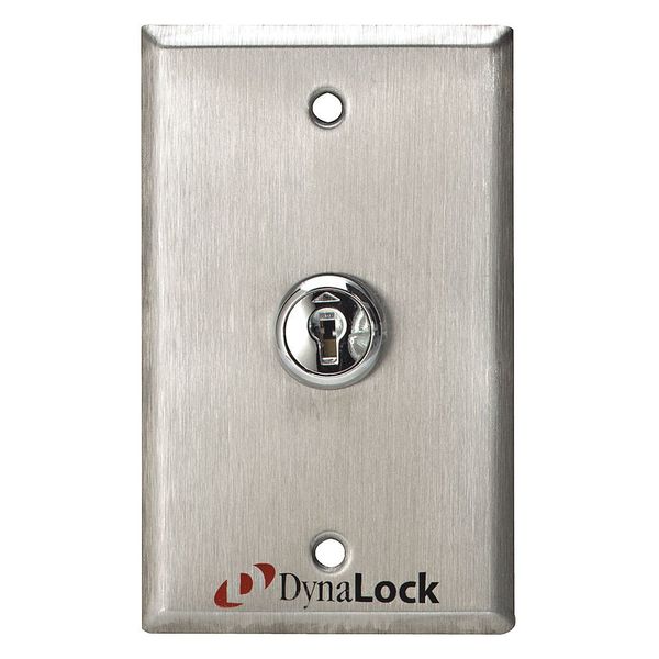 Keyswitch, Silver, SS, 6A@125VAC Amps AC