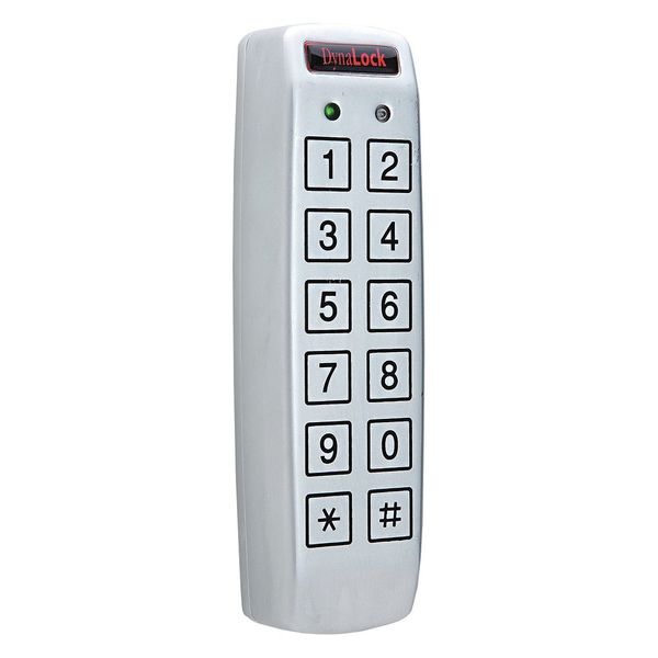 Access Keypad, Steel, White, 6in. Hx2in. W