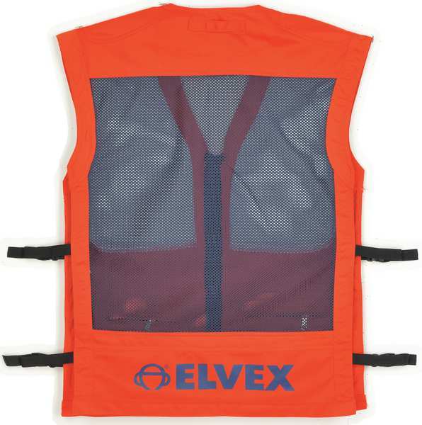 Vest, Chainsaw, Orange, Sz 42 to 46 In