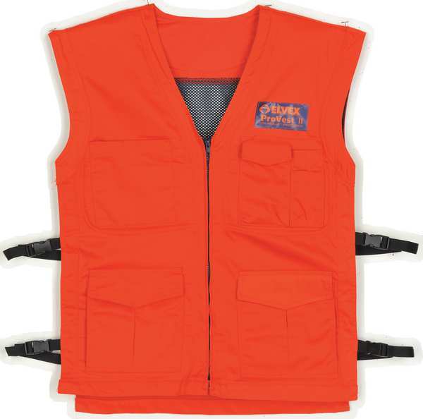 Vest, Chainsaw, Orange, Sz 42 to 46 In