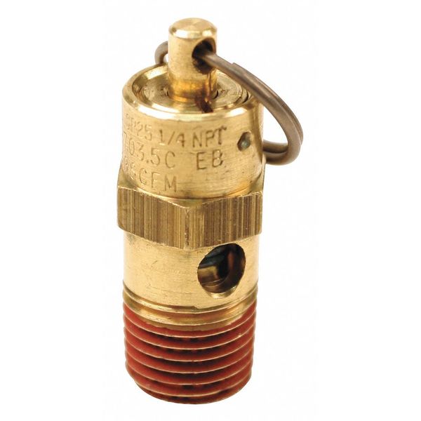 Air Safety Valve, 3/8 In Inlet, 125 psi