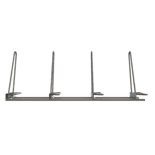 Bike Rack, Galv, (4)Bikes, 77 inL, 22-1/4inW