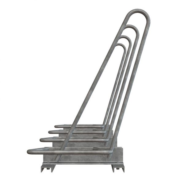 Bike Rack, Galv, (4)Bikes, 77 inL, 22-1/4inW