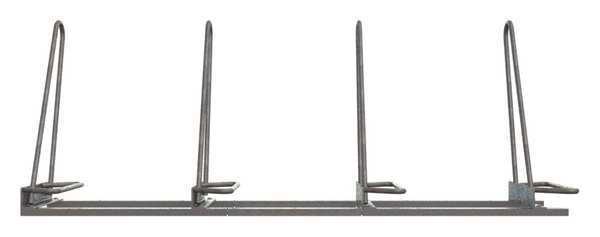 Bike Rack, Galv, (4)Bikes, 77 inL, 22-1/4inW
