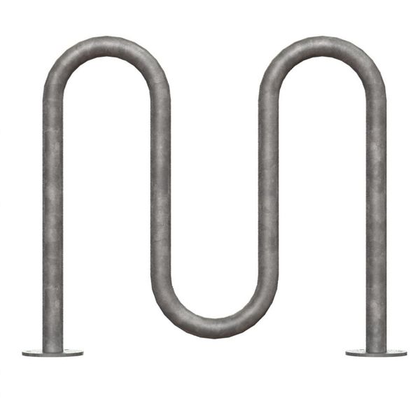 Bike Rack, Galv, (5)Bikes, 36 in. H, 3 in. W
