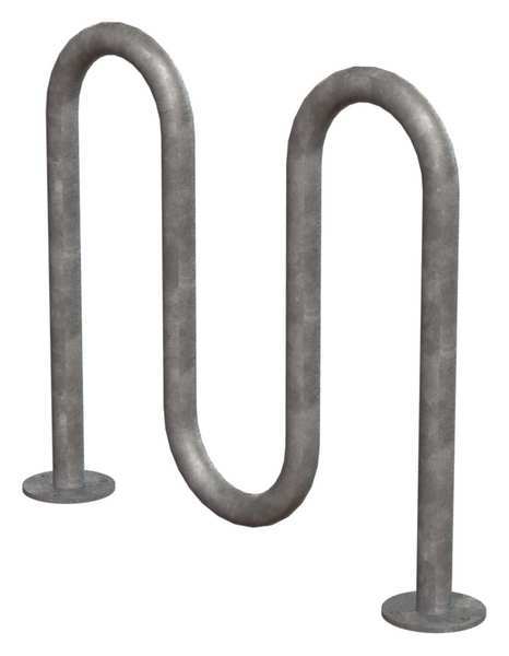 Bike Rack, Galv, (5)Bikes, 36 in. H, 3 in. W