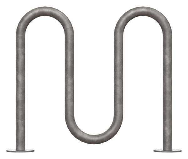 Bike Rack, Galv, (5)Bikes, 36 in. H, 3 in. W