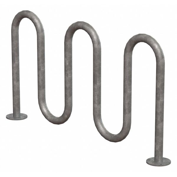 Bike Rack, Galv, (7)Bikes, 36 in. H, 3 in. W