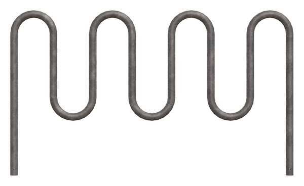 Bike Rack, Galv, (9)Bikes, 46 in. H, 3 in. W