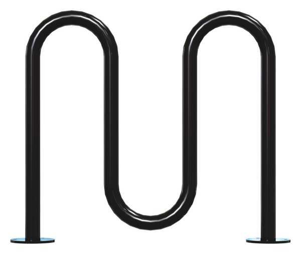 Bike Rack, Blk, (5) Bikes, 36 in. H, 3 in. W