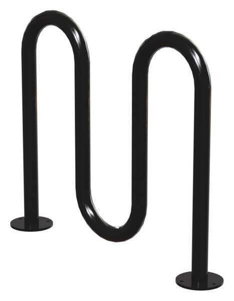 Bike Rack, Blk, (5) Bikes, 36 in. H, 3 in. W