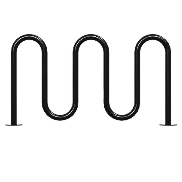 Bike Rack, Blk, (7) Bikes, 36 in. H, 3 in. W