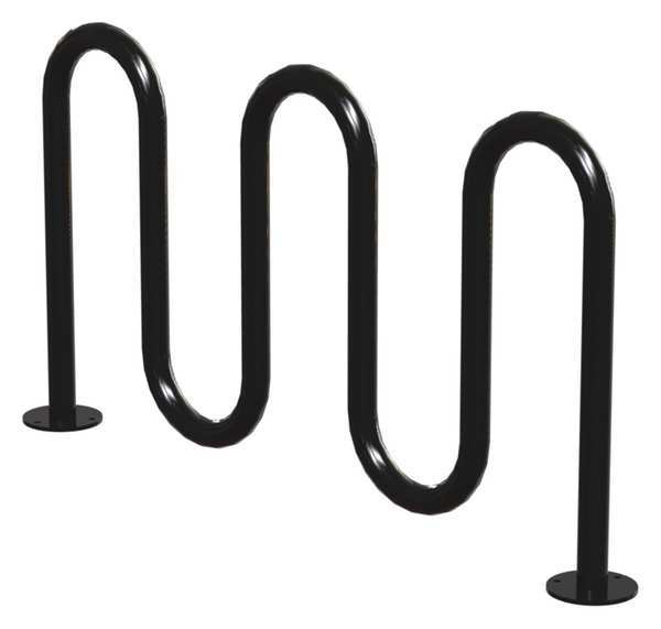 Bike Rack, Blk, (7) Bikes, 36 in. H, 3 in. W