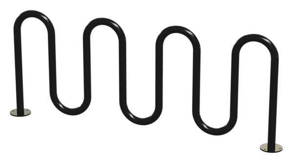 Bike Rack, Blk, (9) Bikes, 36 in. H, 3 in. W