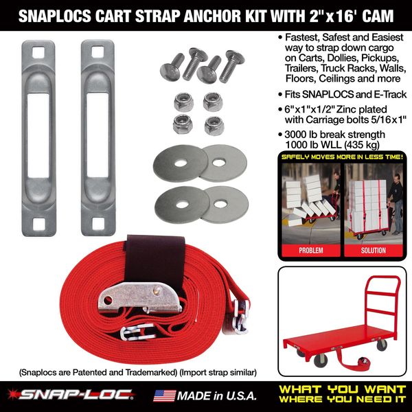 Platform Cart Strap Anchor Kit with Cam