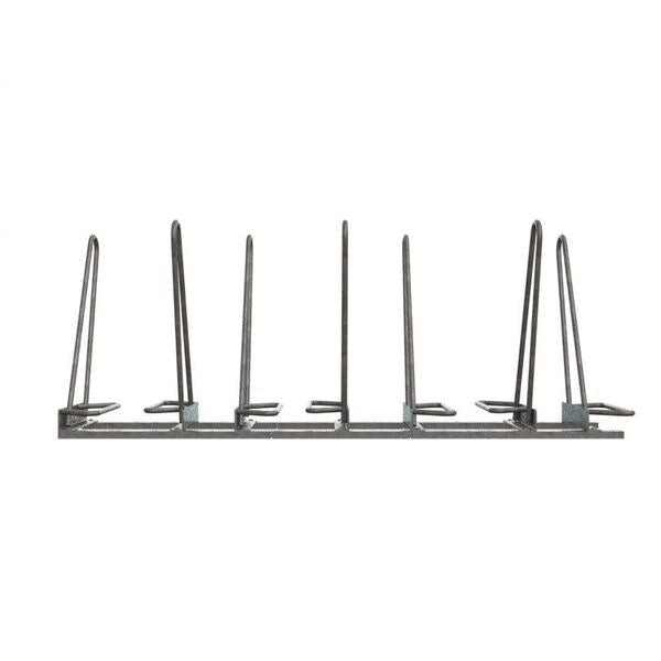 Bike Rack, Galv, (7)Bikes, 77in.L, 24-3/4inW