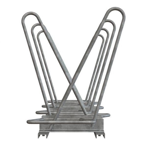 Bike Rack, Galv, (7)Bikes, 77in.L, 24-3/4inW