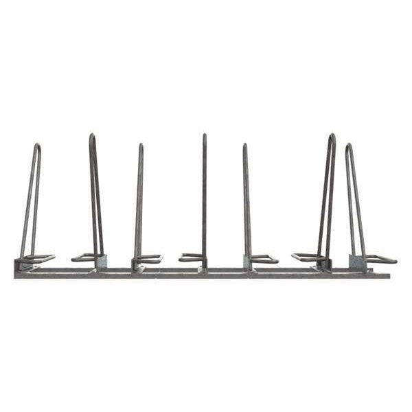 Bike Rack, Galv, (7)Bikes, 77in.L, 24-3/4inW