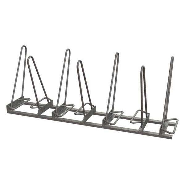 Bike Rack, Galv, (7)Bikes, 77in.L, 24-3/4inW