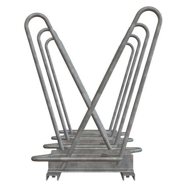 Bike Rack, Galv, (7)Bikes, 77in.L, 24-3/4inW