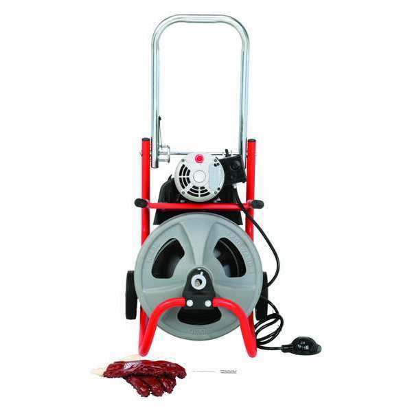 100 ft Corded Drain Cleaning Machine, 115V AC