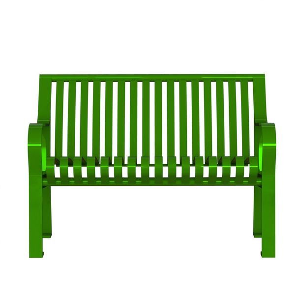 Outdoor Bench, 48 in. L, 27-1/2 in. W, Grn