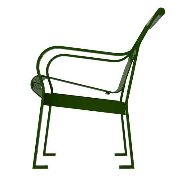 Outdoor Bench, 48 in. L, 27-1/2 in. W, Grn