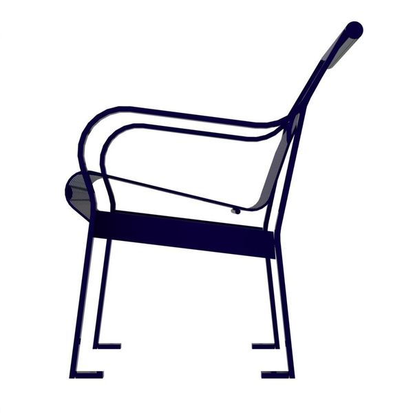 Outdoor Bench, 48 in. L, 27-1/2 in. W, Blue