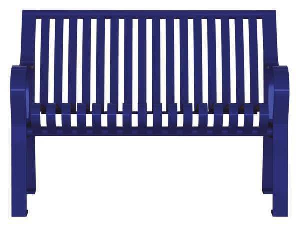 Outdoor Bench, 48 in. L, 27-1/2 in. W, Blue