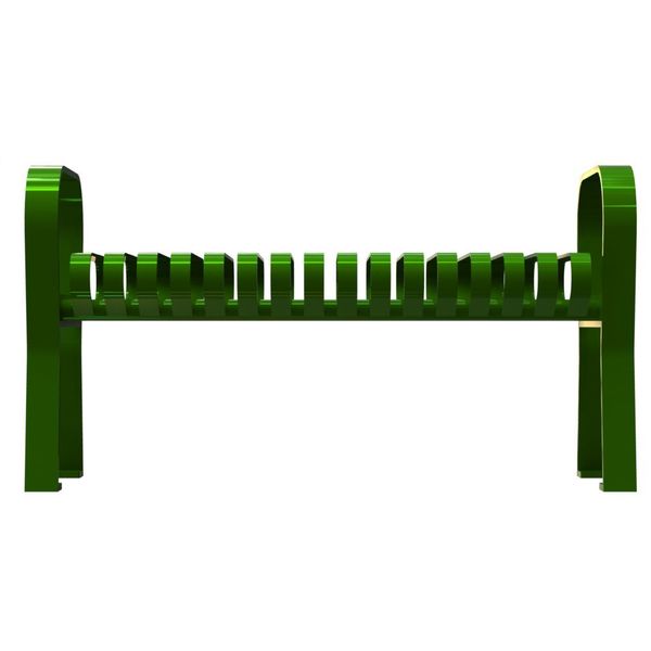 Outdoor Bench, 49 in. L, 20 in. W, Green