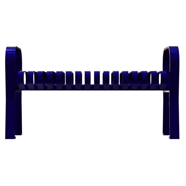 Outdoor Bench, 49 in. L, 25-1/2 in. H, Blue