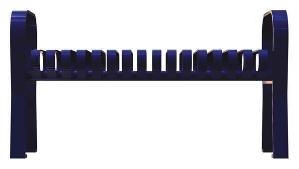 Outdoor Bench, 49 in. L, 25-1/2 in. H, Blue