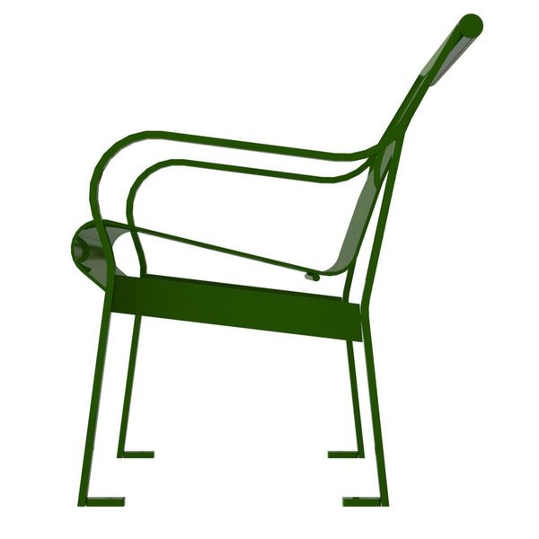 Outdoor Bench, 71 in. L, 27-1/2 in. W, Grn